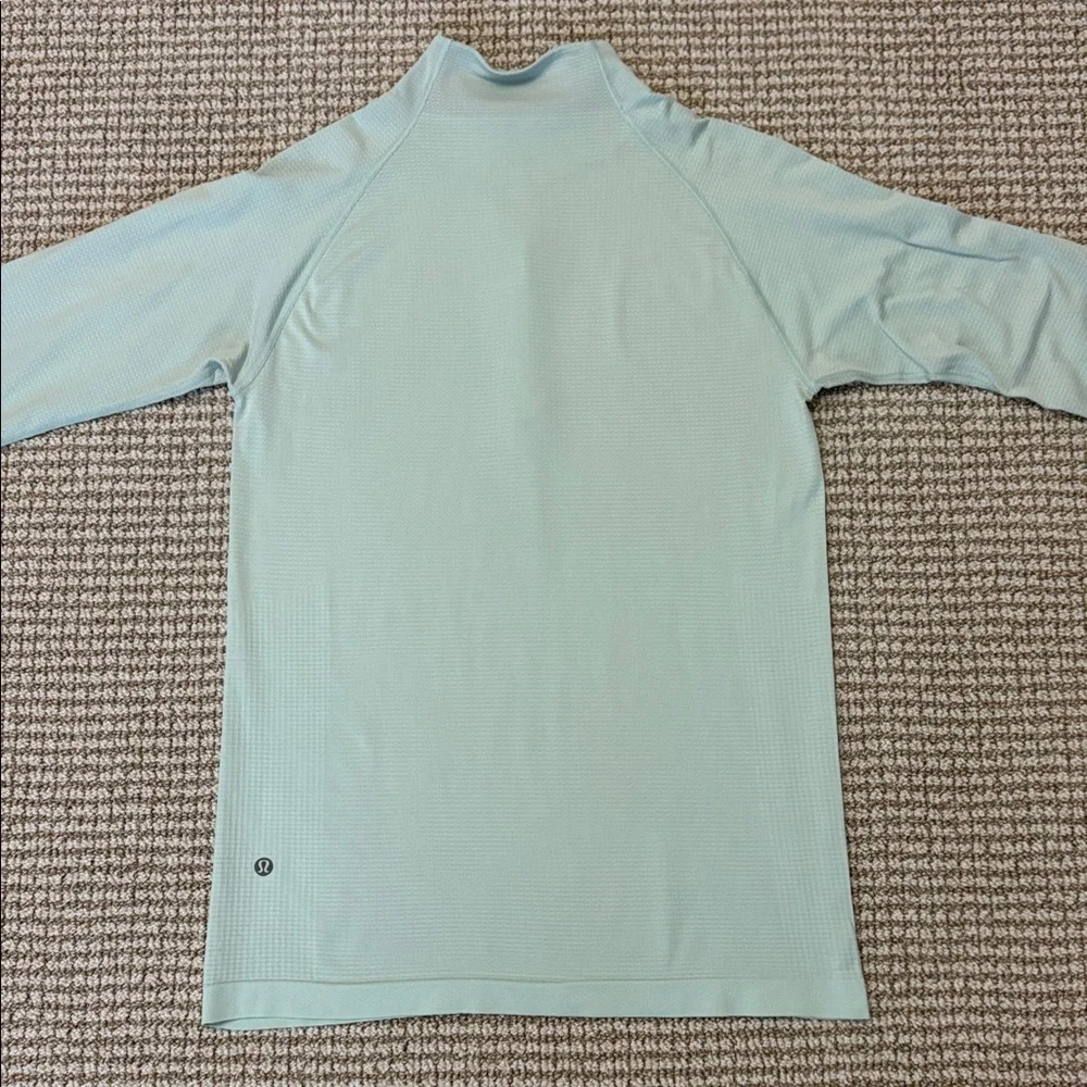 Lululemon Metal Vent Tech 1/2 Zip Small Mint Light Green - Picture 3 of 4